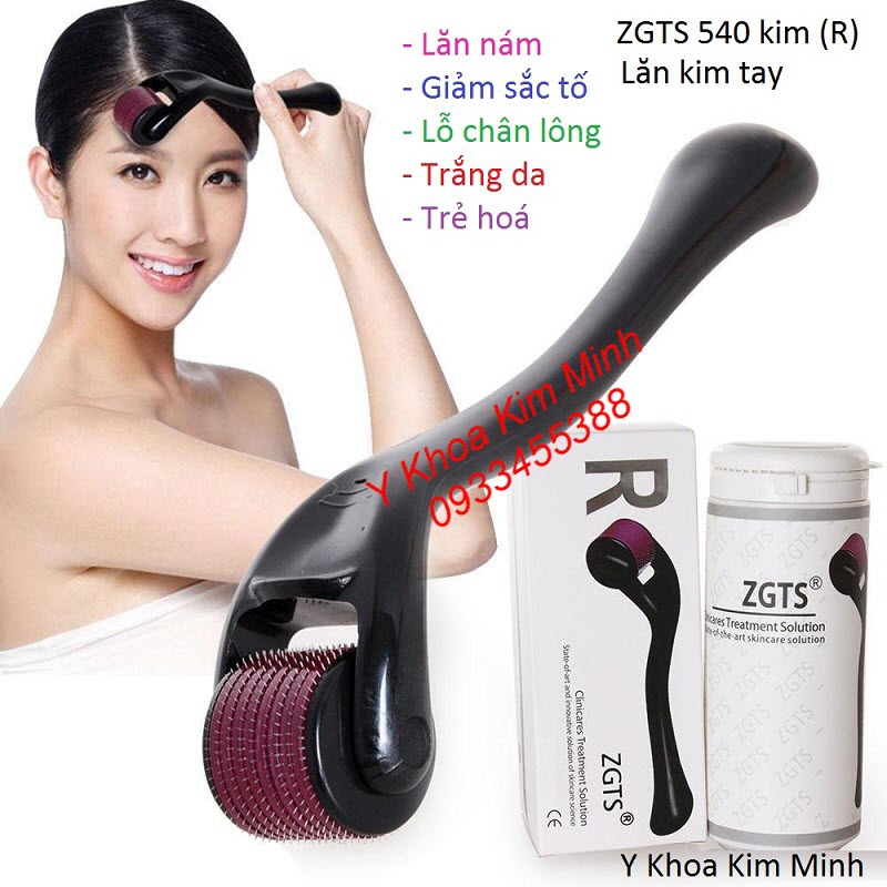 Dùng kim lăn tay ZGTS 540 kim để điều trị dưỡng trắng da và trị nám da
