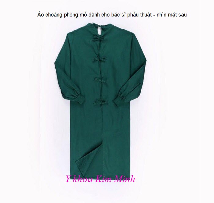 Áo choàng dùng cho bác sĩ phẫu thuật phòng mổ - Y khoa Kim Minh Áo choàng dùng cho bác sĩ phẫu thuật trong phòng mổ nhìn mặt sau - Y khoa Kim Minh