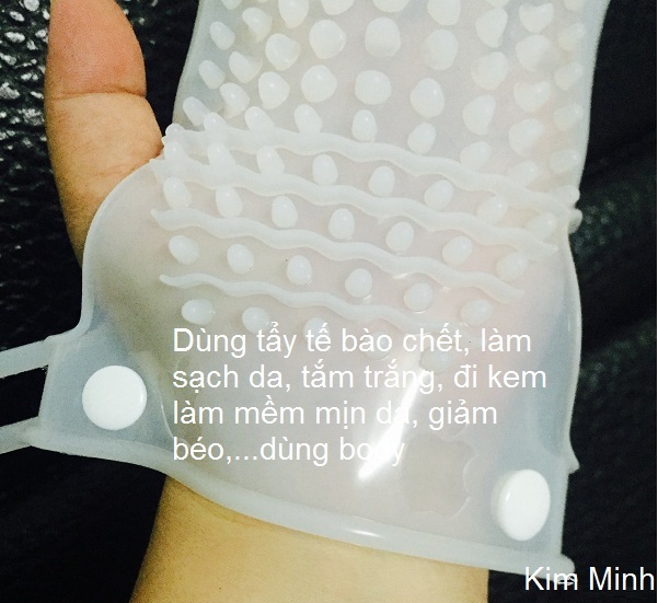 Gang tay silcon lam sach da, tay te bao chet body, tam trang body, giam beo bbody ban tai y khoa kim minh 0933455388