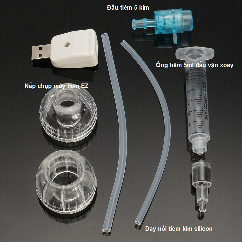Các linh kiện thay thế máy tiêm dưỡng chất EZ - Y Khoa Kim Minh Ban linh kien thay the may tiem duong chat, dau loc bui ban bang nhua may tiem ez - Y khoa Kim Minh