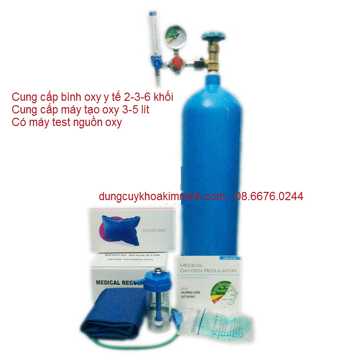 Xe đẩy bình oxy y tế