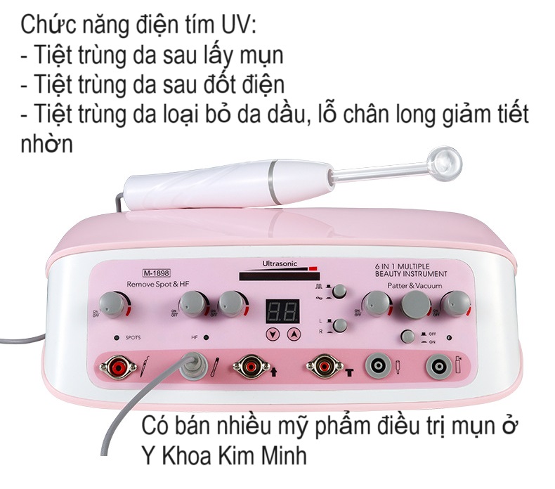 Chức năng điện tím UV tiêt trùng da của máy chăm sóc da M1898