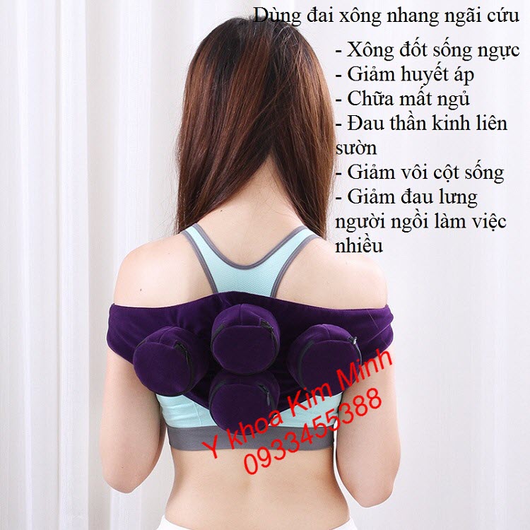 Dùng đai xông nhang ngải cứu chữa đau đốt sống ngực, giảm huyết áp - Y khoa Kim Minh