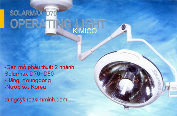 Đèn mổ phẩu thuật 2 nhánh Solarmax D70+D50