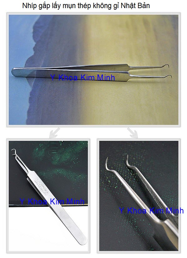 Dụng cụ gắp lấy mụn bằng thép không gỉ Y Khoa Kim Minh