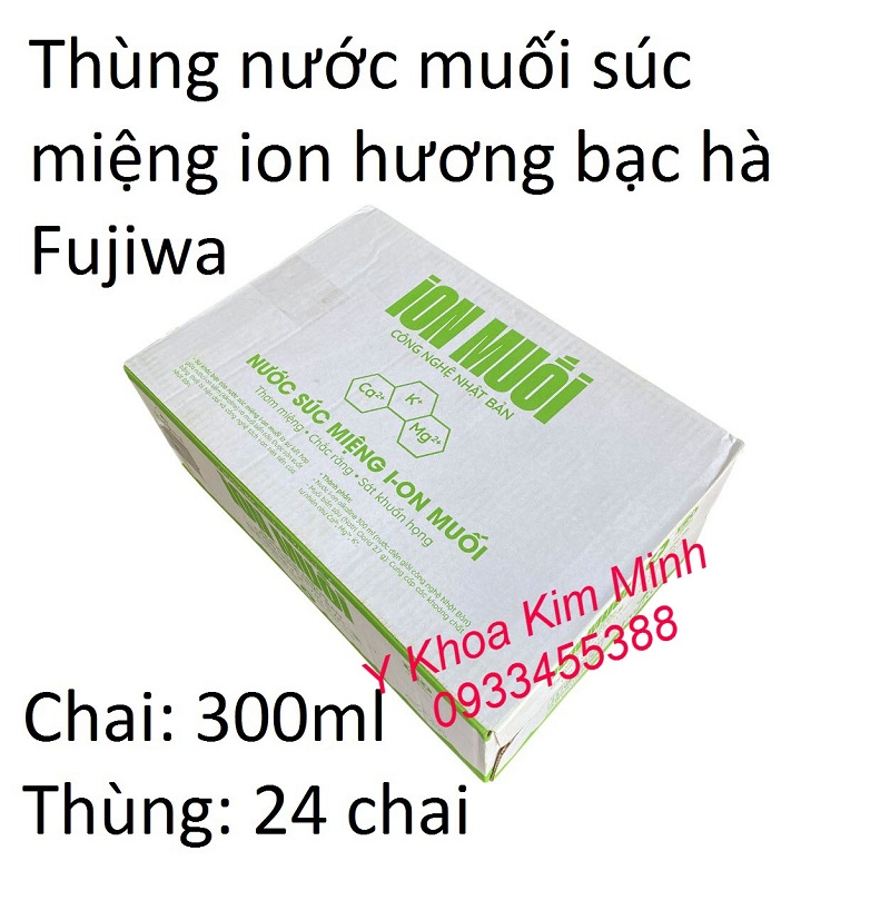Thùng nước muối súc miệng Fujiwa hương bạc hà công nghệ Nhật Bản