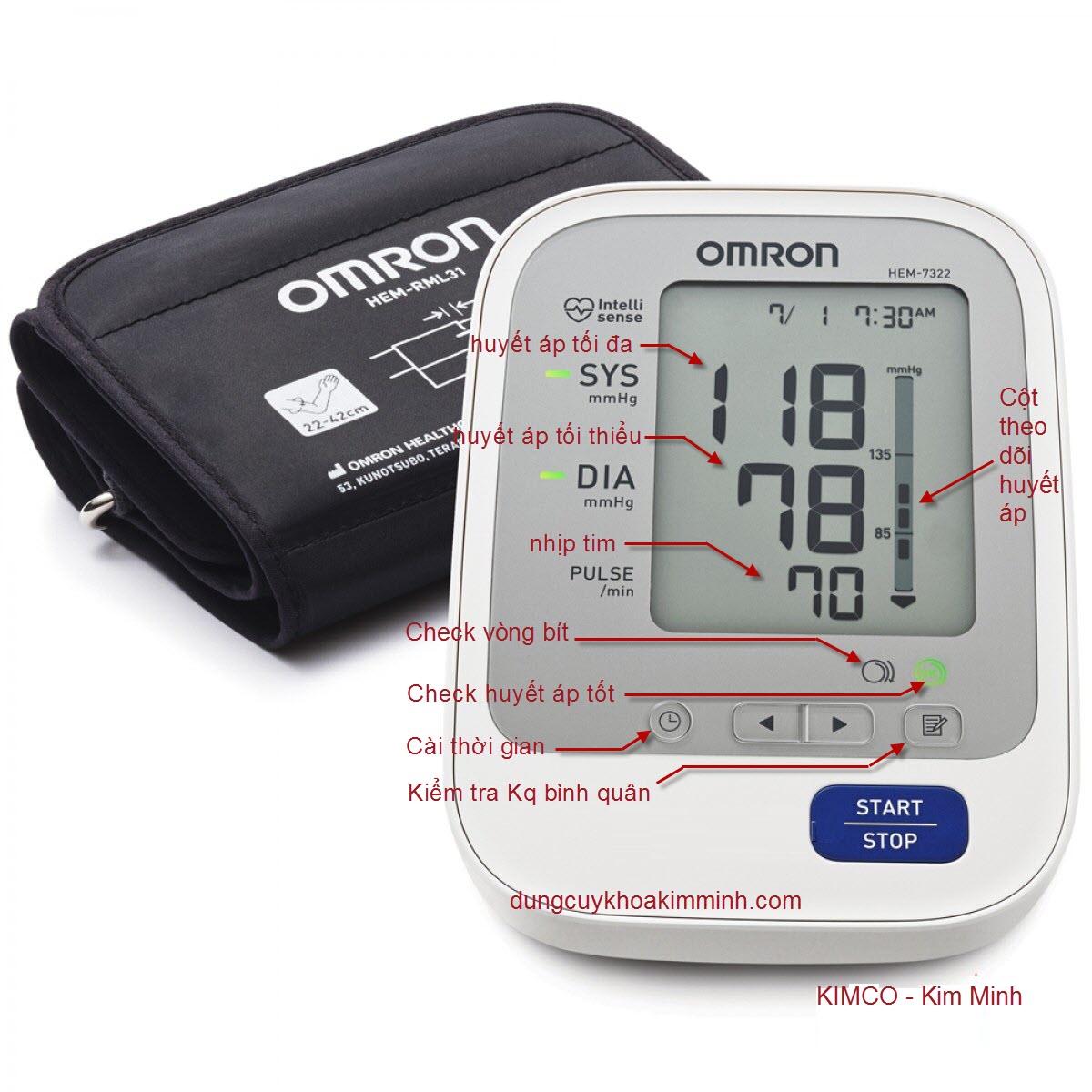 Máy đo huyết áp Omron Hem-7322