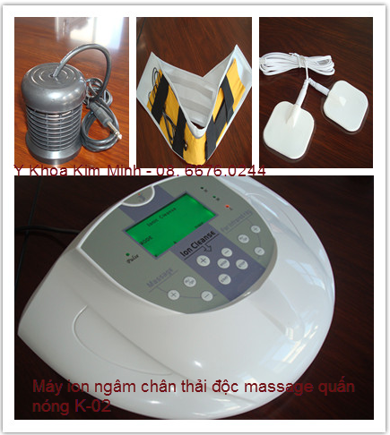 M&aacute;y ion ng&acirc;m ch&acirc;n thải độc massage xung điện K-02