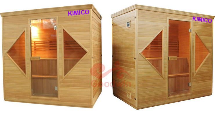 Ph&ograve;ng x&ocirc;ng Sauna gỗ th&ocirc;ng ngoại nhập