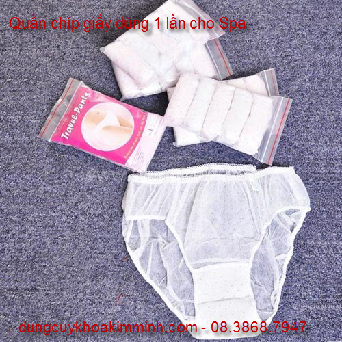 Quần lót chíp bằng giấy sử dụng trong Spa tắm trắng Y Khoa Kim Minh