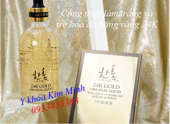 Serum vàng 24K chuyên nâng cơ xóa nhăn làm trắng sáng mịn da - Y khoa Kim Minh