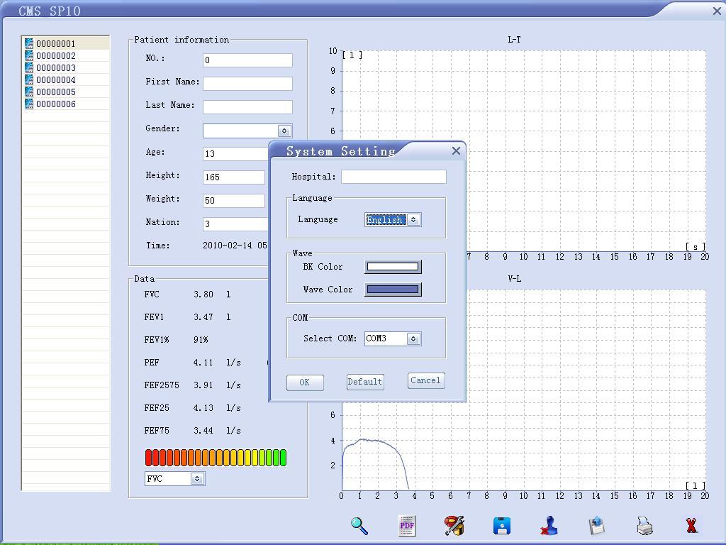 Máy đo chức năng hô hấp SP10W Contec