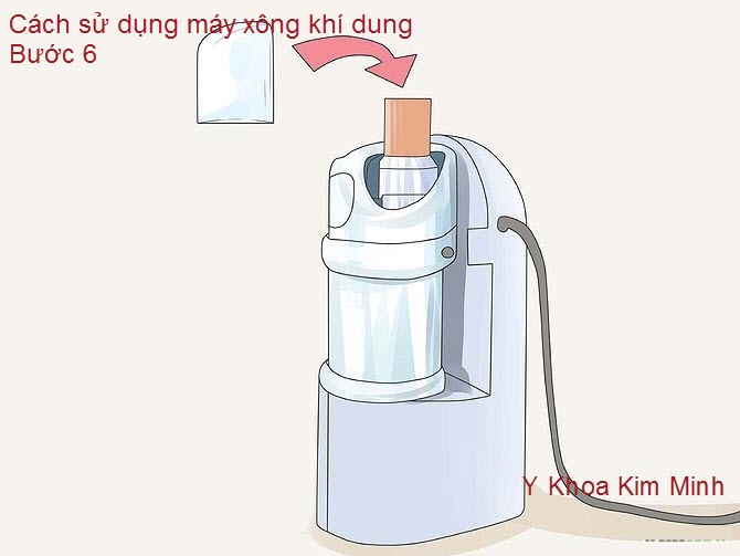 Sau đó nên vặn nắp bầu xông lại để thuốc thật an toàn