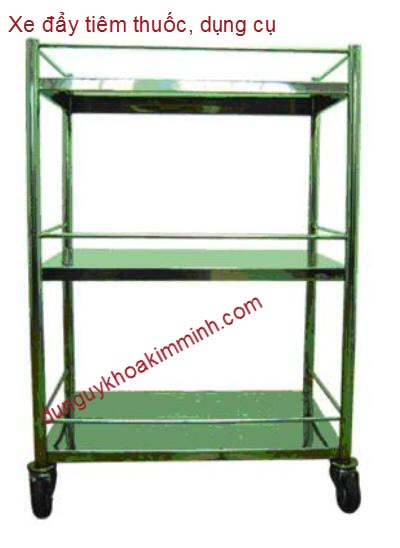 Xe đẩy tiêm thuốc hoặc dụng cụ y tế