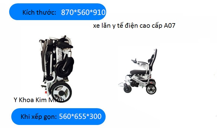 xe lăn điện y tế A07 cho người già người bệnh